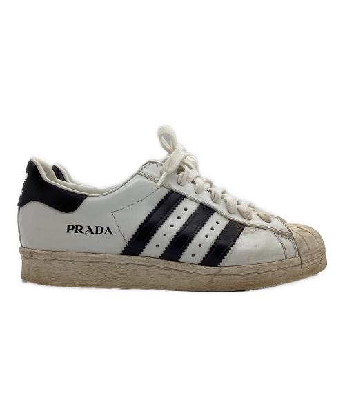 adidas（アディダス）adidas (アディダス) PRADA (プラダ) スニーカー ホワイト×ブラック サイズ:23.5cmの古着・服飾アイテム