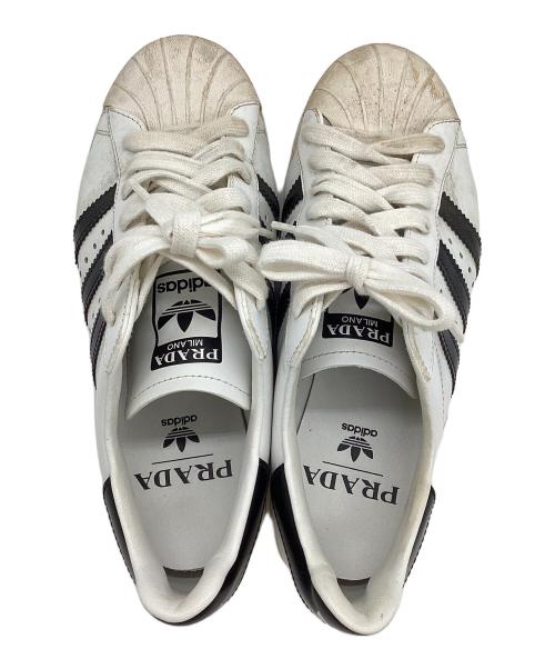 adidas（アディダス）adidas (アディダス) PRADA (プラダ) スニーカー ホワイト×ブラック サイズ:23.5cmの古着・服飾アイテム