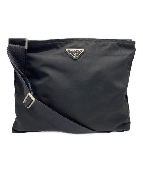 PRADA（プラダ）PRADA (プラダ) ナイロンショルダーバッグ ブラックの古着・服飾アイテム