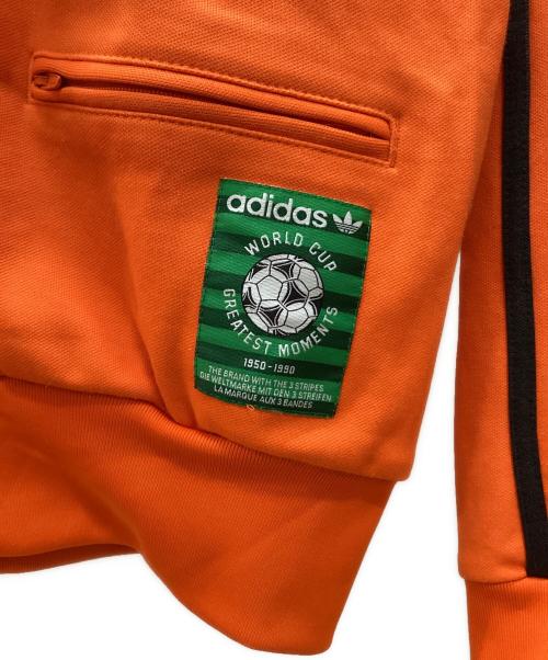adidas（アディダス）adidas (アディダス) トラックジャケット オレンジ×ブラック サイズ:Mの古着・服飾アイテム