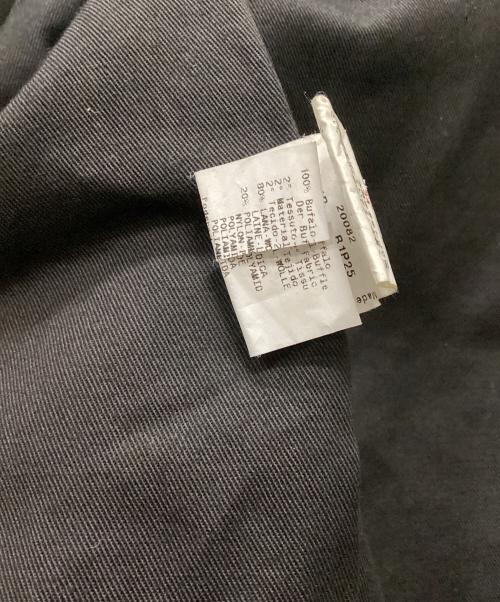 EMPORIO ARMANI（エンポリオ アルマーニ）EMPORIO ARMANI (エンポリオアルマーニ) ファー付きレザーコート ブラック サイズ:34の古着・服飾アイテム