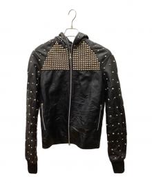 Z.VARGAS（ザックバルガス）の古着「スタッズレザージャケット」｜ブラック