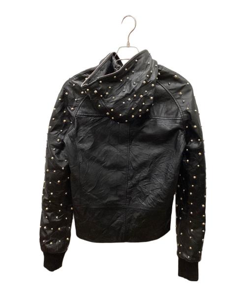 Z.VARGAS（ザックバルガス）Z.VARGAS (ザックバルガス) スタッズレザージャケット ブラック サイズ:Sの古着・服飾アイテム