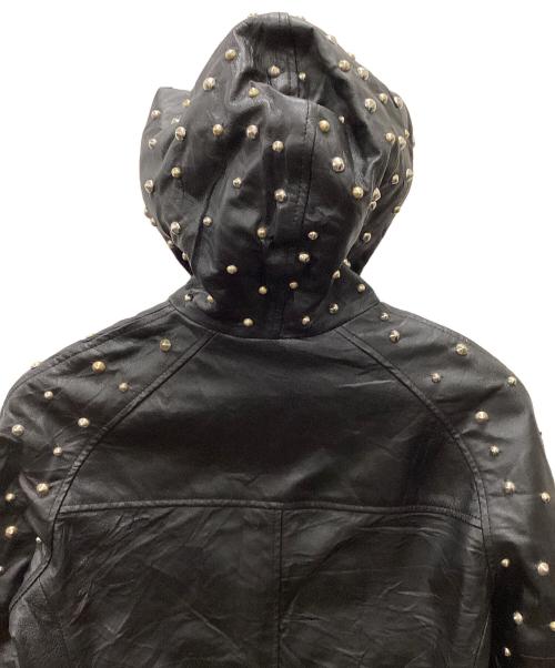 Z.VARGAS（ザックバルガス）Z.VARGAS (ザックバルガス) スタッズレザージャケット ブラック サイズ:Sの古着・服飾アイテム