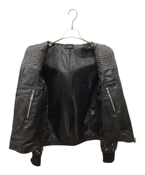 Z.VARGAS（ザックバルガス）Z.VARGAS (ザックバルガス) スタッズレザージャケット ブラック サイズ:Sの古着・服飾アイテム