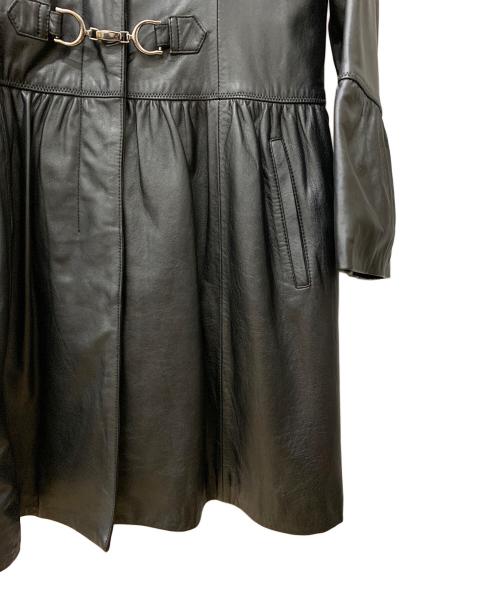 BALMAIN（バルマン）BALMAIN (バルマン) レザーコート ブラック サイズ:未記載の古着・服飾アイテム