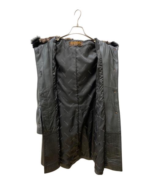 BALMAIN（バルマン）BALMAIN (バルマン) レザーコート ブラック サイズ:未記載の古着・服飾アイテム
