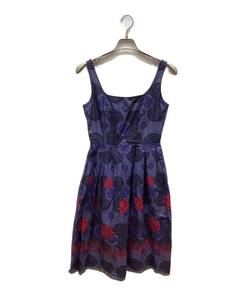 ANNA SUI（アナスイ）ANNA SUI (アナスイ) ノースリーブ・キャミソールワンピース パープル サイズ:2の古着・服飾アイテム