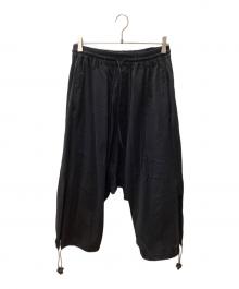 Y-3（ワイスリー）の古着「Wide Sarouel Pants Logo cotton」｜ブラック