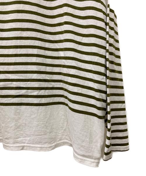 MARKA（マーカ）MARKA (マーカ) 長袖カットソー ホワイト×カーキ サイズ:2の古着・服飾アイテム