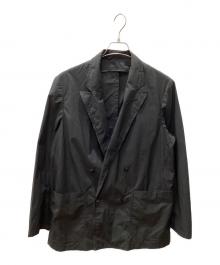 UNITED ARROWS（ユナイテッドアローズ）の古着「UNITED ARROWS ダントツ撥水 オーディナリー ナイロン ４ボタン ダブル ジャケット」｜グレー