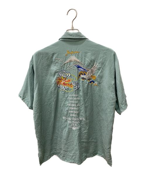 AVIREX（アヴィレックス）AVIREX (アヴィレックス) 半袖シャツ グリーン サイズ:Lの古着・服飾アイテム