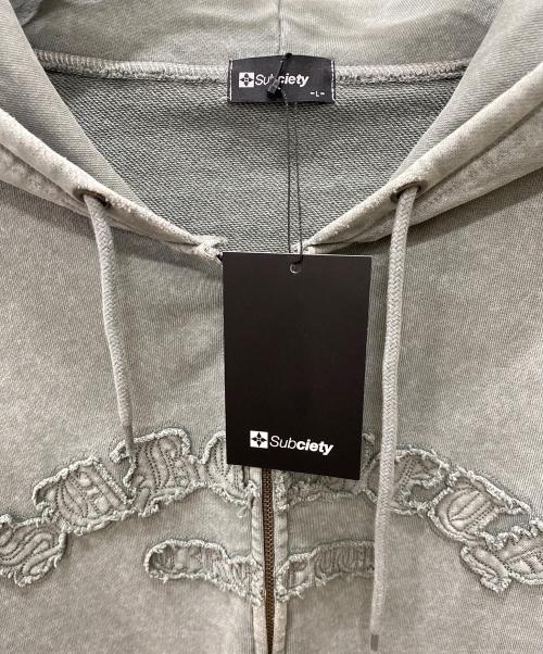 SUBCIETY（サブサエティ）SUBCIETY (サブサエティ) ジップパーカー グレー サイズ:Lの古着・服飾アイテム