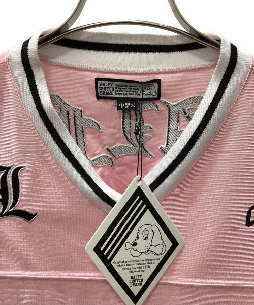 GALFY（ガルフィー）GALFY (ガルフィー) ウェッサーホッケーシャツ ピンク サイズ:Lの古着・服飾アイテム