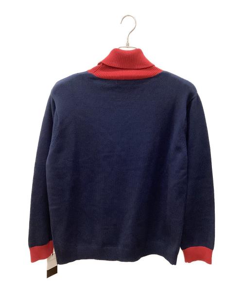 glamb（グラム）glamb (グラム) SPIN LOGO TURTLE NECK KNIT ネイビー サイズ:LARGE 未使用品の古着・服飾アイテム