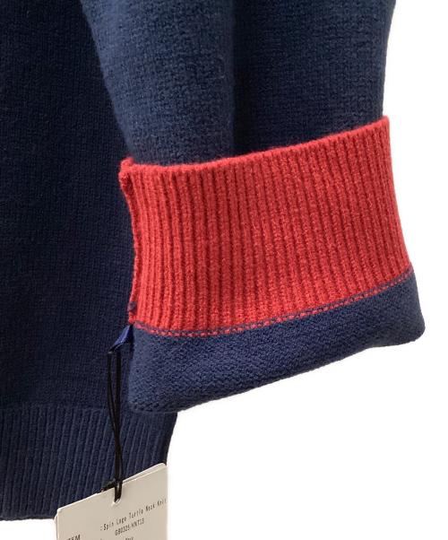 glamb（グラム）glamb (グラム) SPIN LOGO TURTLE NECK KNIT ネイビー サイズ:LARGE 未使用品の古着・服飾アイテム