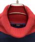 中古・古着 glamb (グラム) SPIN LOGO TURTLE NECK KNIT ネイビー サイズ:LARGE 未使用品：7000円