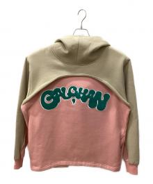 GALFY（ガルフィー）の古着「半分パーカー」｜ベージュ×ピンク