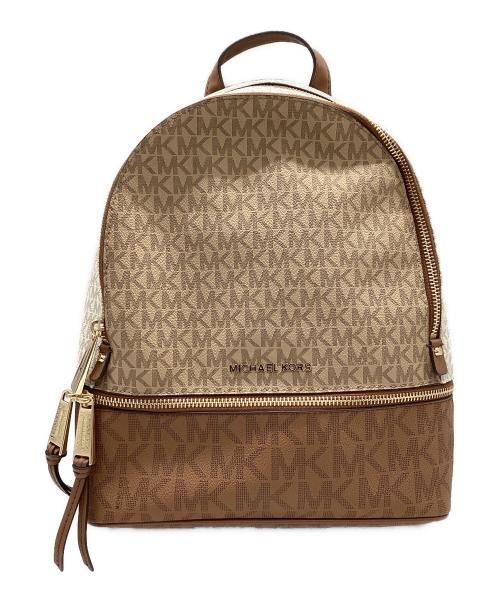 MICHAEL KORS（マイケル・コース）MICHAEL KORS (マイケル・コース) リュック ブラウン×ホワイトの古着・服飾アイテム