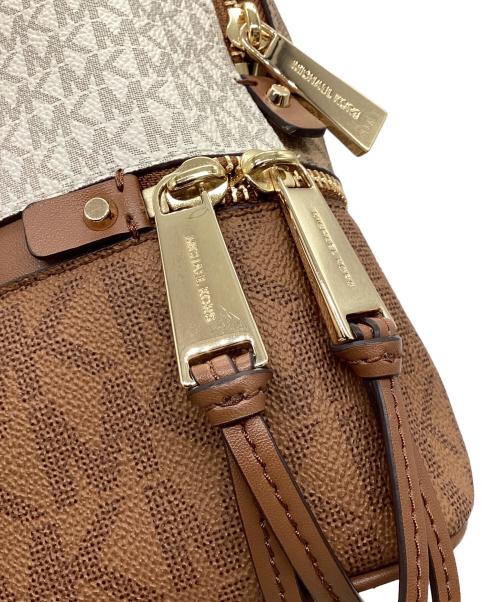MICHAEL KORS（マイケル・コース）MICHAEL KORS (マイケル・コース) リュック ブラウン×ホワイトの古着・服飾アイテム