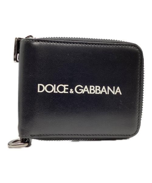 DOLCE & GABBANA（ドルチェ＆ガッバーナ）DOLCE & GABBANA (ドルチェ＆ガッバーナ) 2つ折り財布 ブラックの古着・服飾アイテム