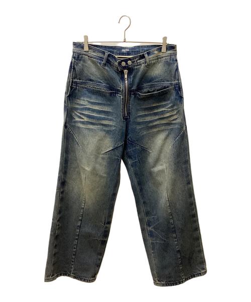 FILTH（フィルス）FILTH (フィルス) FRONT ZIP BAGGY インディゴ サイズ:2の古着・服飾アイテム