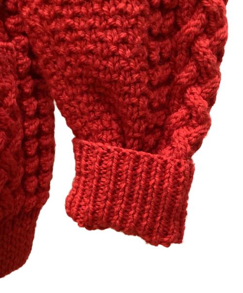 INVERALLAN（インバーアラン）INVERALLAN (インバーアラン) 厚手カーディガン レッド サイズ:表記無しの古着・服飾アイテム