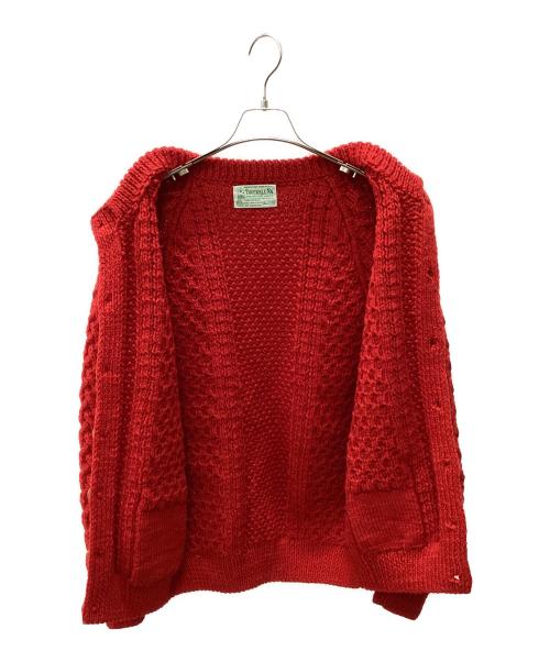 INVERALLAN（インバーアラン）INVERALLAN (インバーアラン) 厚手カーディガン レッド サイズ:表記無しの古着・服飾アイテム