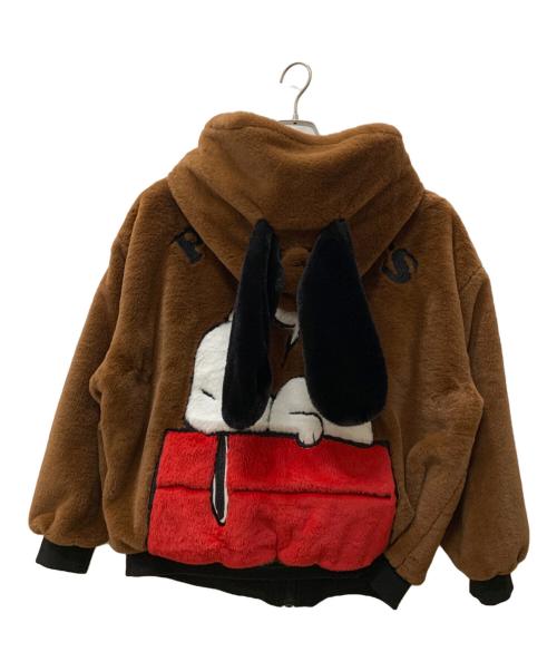LowBlowKnuckle（ロウブロウナックル）LowBlowKnuckle (ロウブロウナックル) ボアジャケット ブラウン サイズ:Mの古着・服飾アイテム