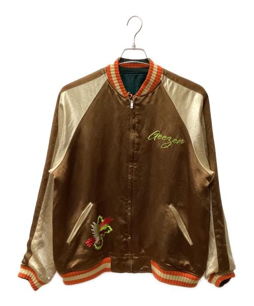 FULLCOUNT（フルカウント）FULLCOUNT (フルカウント) SKAJAN HAWK & DRAGON スカジャン ブラウン サイズ:Lの古着・服飾アイテム