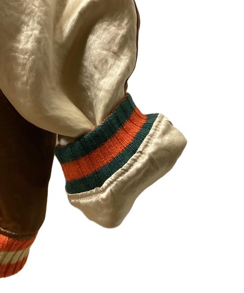 FULLCOUNT（フルカウント）FULLCOUNT (フルカウント) SKAJAN HAWK & DRAGON スカジャン ブラウン サイズ:Lの古着・服飾アイテム