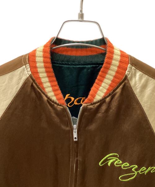 FULLCOUNT（フルカウント）FULLCOUNT (フルカウント) SKAJAN HAWK & DRAGON スカジャン ブラウン サイズ:Lの古着・服飾アイテム