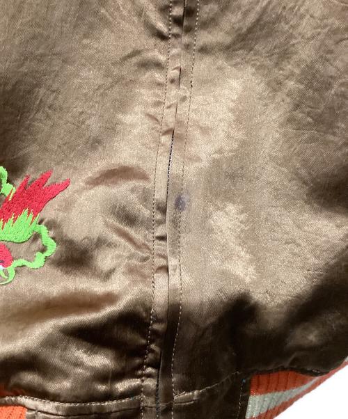 FULLCOUNT（フルカウント）FULLCOUNT (フルカウント) SKAJAN HAWK & DRAGON スカジャン ブラウン サイズ:Lの古着・服飾アイテム