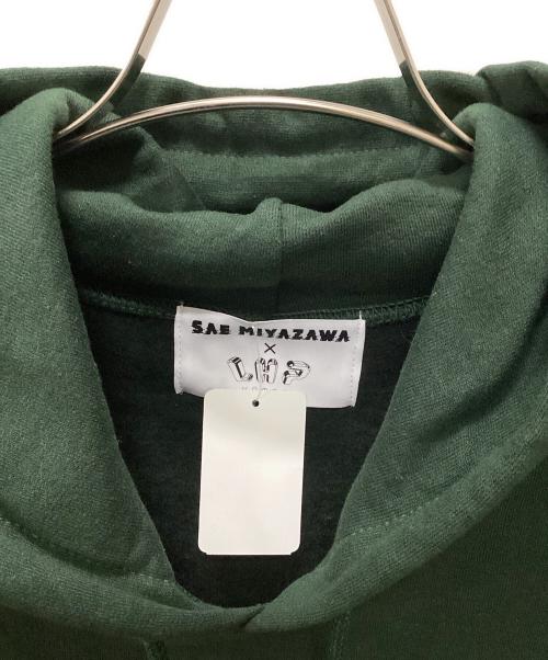 SAE MIYAZAWA（サエ ミヤザワ）SAE MIYAZAWA (サエ ミヤザワ) LHP (エルエイチピー) プルオーバーパーカー グリーン サイズ:L 未使用品の古着・服飾アイテム