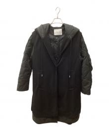 Lallia Mu（ラリア ムー）の古着「キルティングライナー付コート」｜ブラック