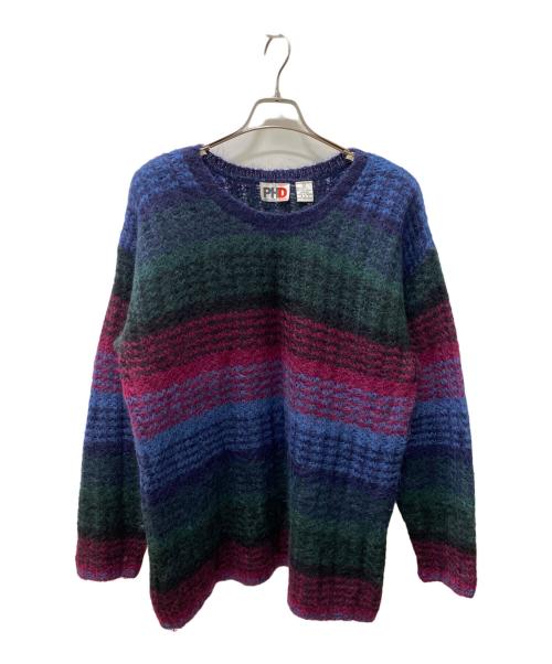 PHD（ピーター・ハッチンソン・デザイン）PHD (ピーター・ハッチンソン・デザイン) 厚手ニット レッド×ブルー×グリーン サイズ:Mの古着・服飾アイテム