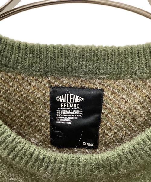 CHALLENGER（チャレンジャー）CHALLENGER (チャレンジャー) 厚手ニット グリーン サイズ:XLARGEの古着・服飾アイテム