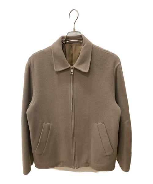 green label relaxing（グリーンレーベルリラクシング）green label relaxing (グリーンレーベルリラクシング) ウールジップブルゾン ベージュ サイズ:Mの古着・服飾アイテム