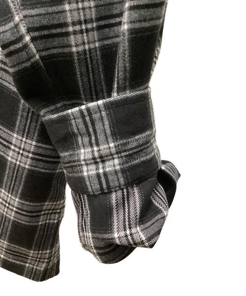 SUBCIETY（サブサエティ）SUBCIETY (サブサエティ) フーディチェックシャツ ブラック サイズ:L 未使用品の古着・服飾アイテム
