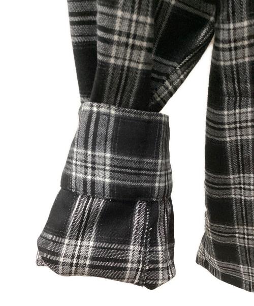 SUBCIETY（サブサエティ）SUBCIETY (サブサエティ) フーディチェックシャツ ブラック サイズ:L 未使用品の古着・服飾アイテム
