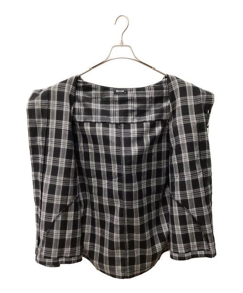 SUBCIETY（サブサエティ）SUBCIETY (サブサエティ) フーディチェックシャツ ブラック サイズ:L 未使用品の古着・服飾アイテム