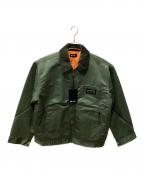 SUBCIETYサブサエティ）の古着「フライトナイロンワークジャケット」｜オリーブ