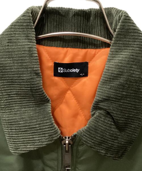 SUBCIETY（サブサエティ）SUBCIETY (サブサエティ) フライトナイロンワークジャケット オリーブ サイズ:L 未使用品の古着・服飾アイテム