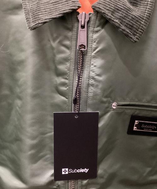 SUBCIETY（サブサエティ）SUBCIETY (サブサエティ) フライトナイロンワークジャケット オリーブ サイズ:L 未使用品の古着・服飾アイテム