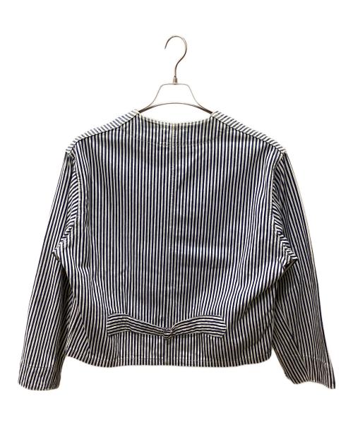 POST O'ALLS（ポストオーバーオールズ）POST O'ALLS (ポストオーバーオールズ) エンジニアジャケット ホワイト×ブルー サイズ:表記無しの古着・服飾アイテム