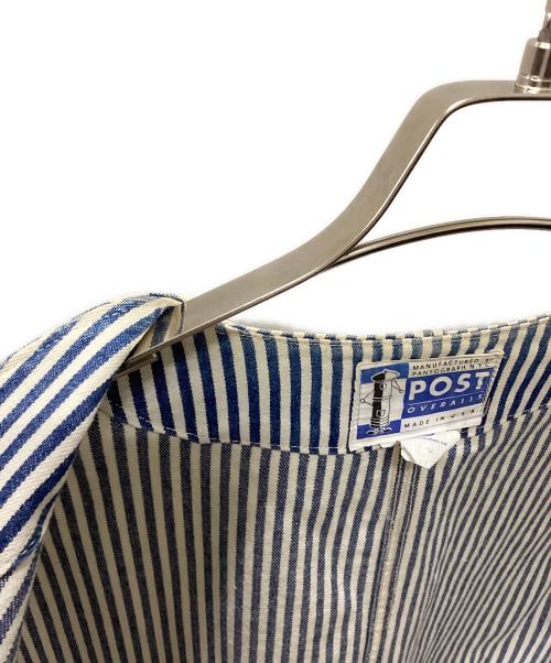 POST O'ALLS（ポストオーバーオールズ）POST O'ALLS (ポストオーバーオールズ) エンジニアジャケット ホワイト×ブルー サイズ:表記無しの古着・服飾アイテム