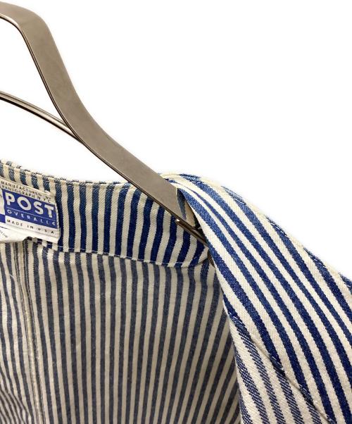 POST O'ALLS（ポストオーバーオールズ）POST O'ALLS (ポストオーバーオールズ) エンジニアジャケット ホワイト×ブルー サイズ:表記無しの古着・服飾アイテム