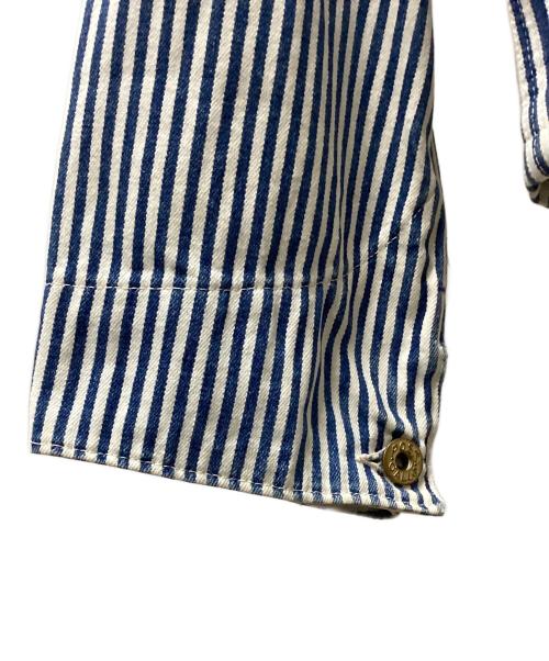 POST O'ALLS（ポストオーバーオールズ）POST O'ALLS (ポストオーバーオールズ) エンジニアジャケット ホワイト×ブルー サイズ:表記無しの古着・服飾アイテム