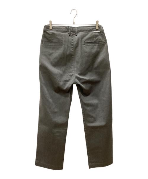 MANUL ALPHABET（マニュアル アルファベット）MANUL ALPHABET (マニュアル アルファベット) TWILL WIDE TROUSERS グレー サイズ:Lの古着・服飾アイテム