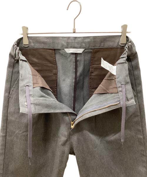 MANUL ALPHABET（マニュアル アルファベット）MANUL ALPHABET (マニュアル アルファベット) TWILL WIDE TROUSERS グレー サイズ:Lの古着・服飾アイテム